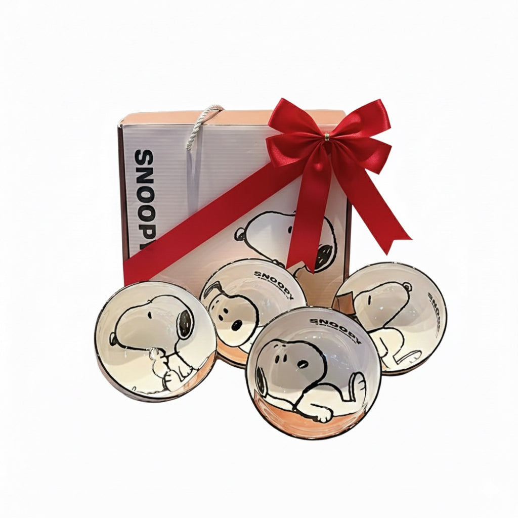 4 Tazones Cerámica con Caja de Regalo