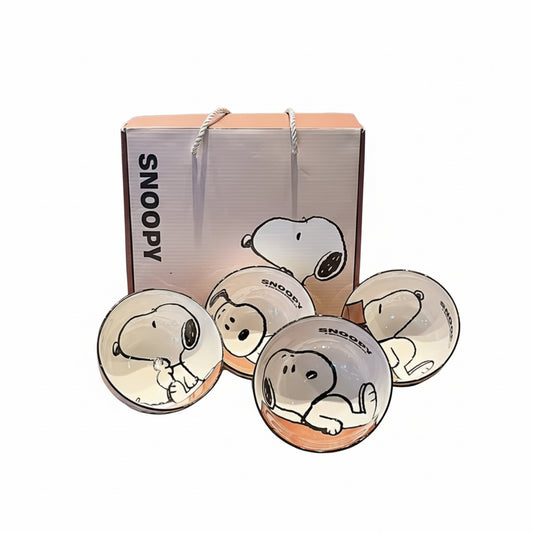 4 Tazones Cerámica con Caja de Regalo